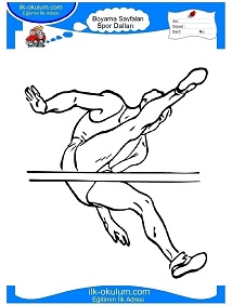 Çocuklar İçin Atletizm Boyama Sayfaları 
